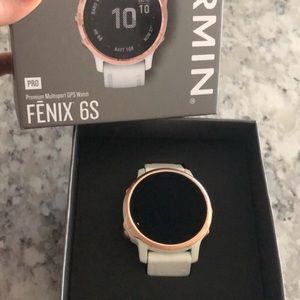 Garmin Fenix 6s pro rose gold and white watch